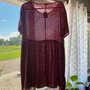 Floral Short Sleeved Babydoll Dress